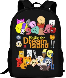 Bfdi-Battle for Dream-Island Backpack,3d Print Laptop Backpack Lightweight Casual Daypack Bookbag 16.5 In, 17 Inch