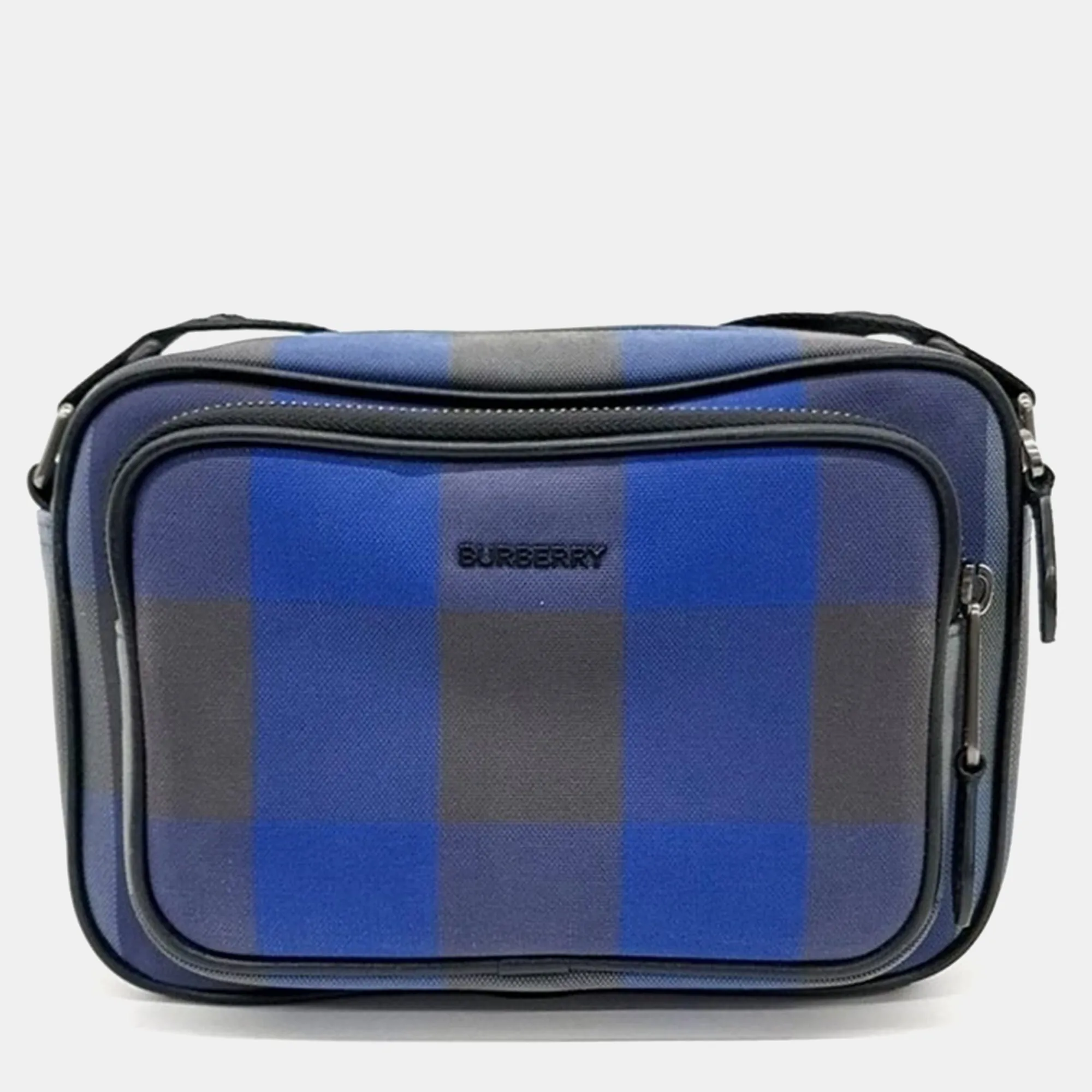Blue Canvas Paddy Check Crossbody Bag
