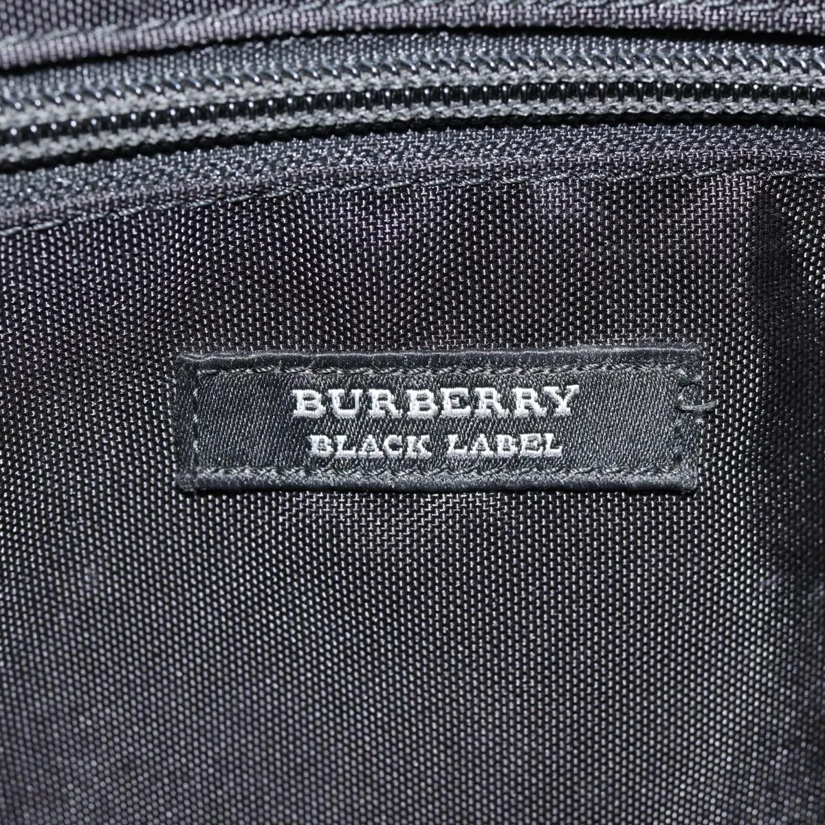BURBERRY Black label Hand Bag Nylon Black Silver  ti2017
