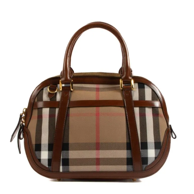 BURBERRY CHECK ORCHARD BOWLING BAG