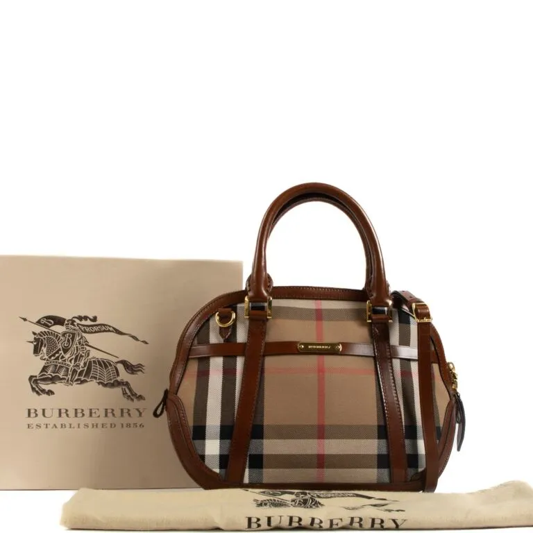 BURBERRY CHECK ORCHARD BOWLING BAG