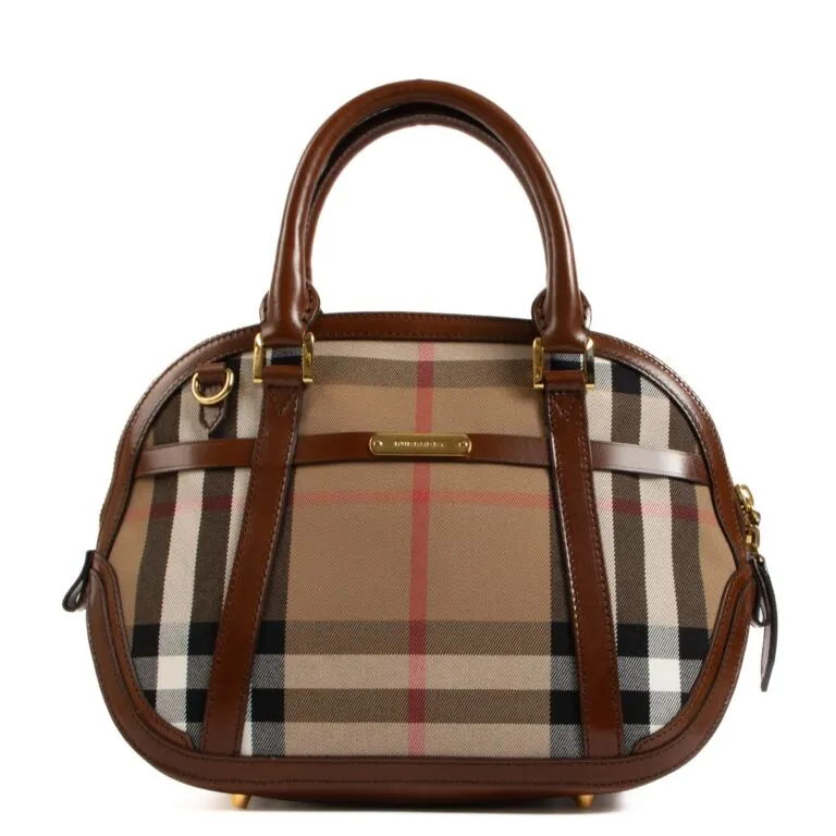 BURBERRY CHECK ORCHARD BOWLING BAG
