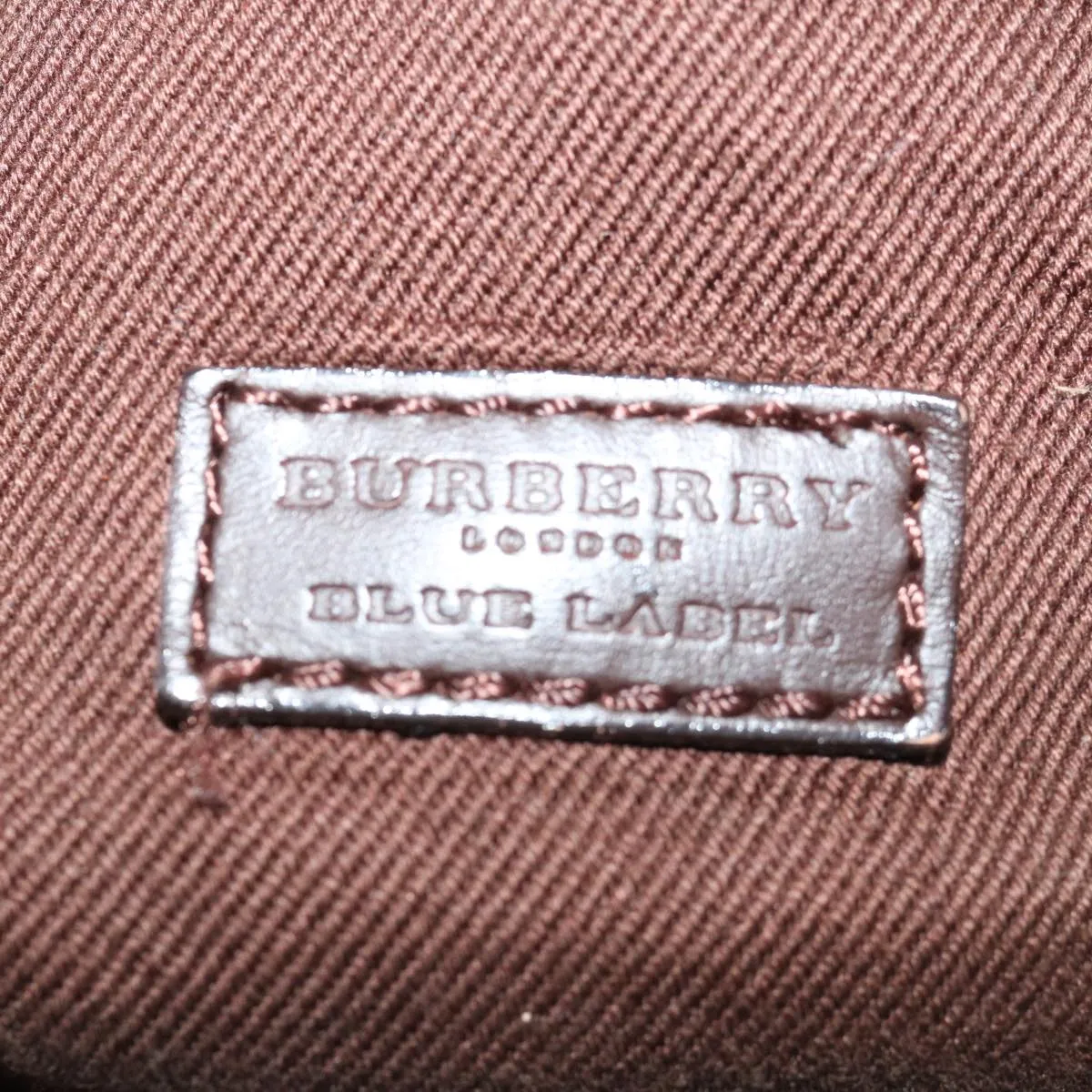 BURBERRY Nova Check Blue Label Hand Bag Canvas Brown Beige  bs12791