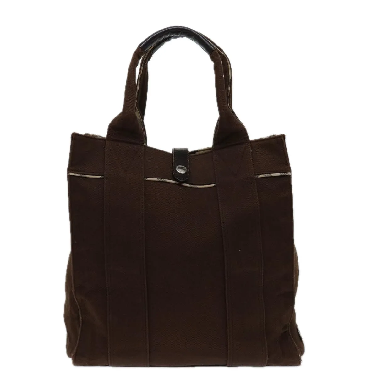 BURBERRY Nova Check Blue Label Hand Bag Canvas Brown Beige  bs12791
