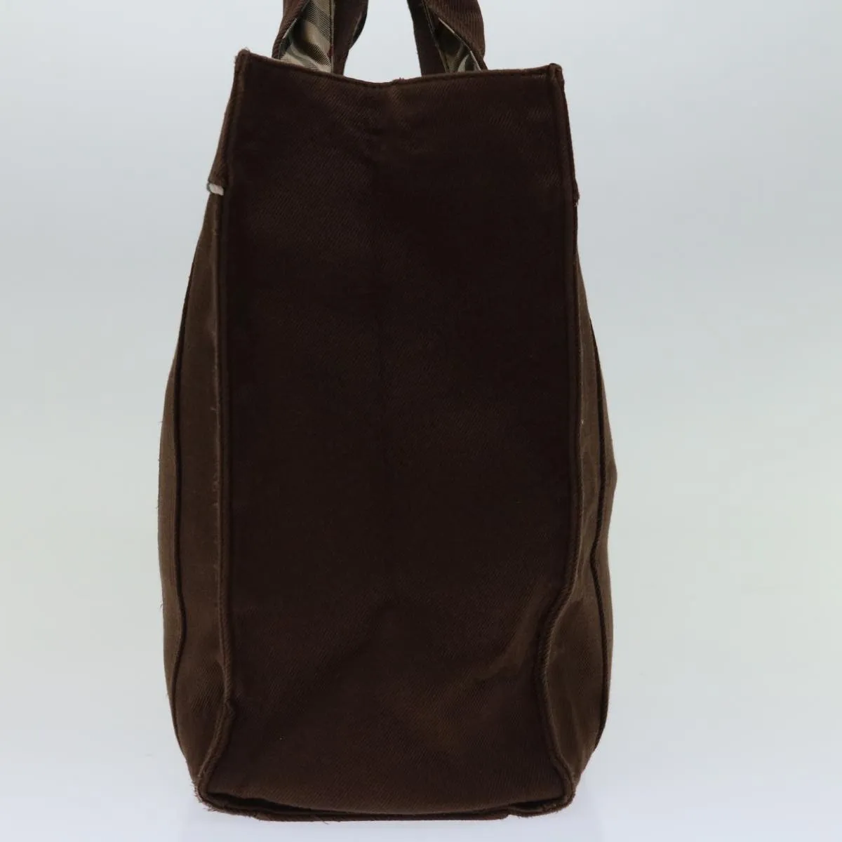 BURBERRY Nova Check Blue Label Hand Bag Canvas Brown Beige  bs12791