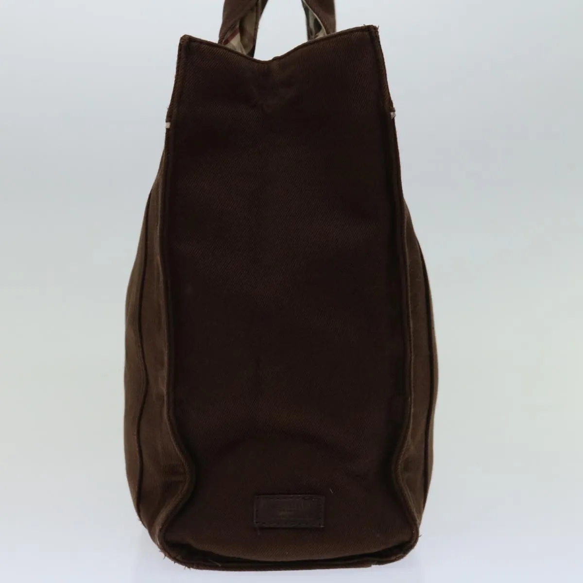 BURBERRY Nova Check Blue Label Hand Bag Canvas Brown Beige  bs12791