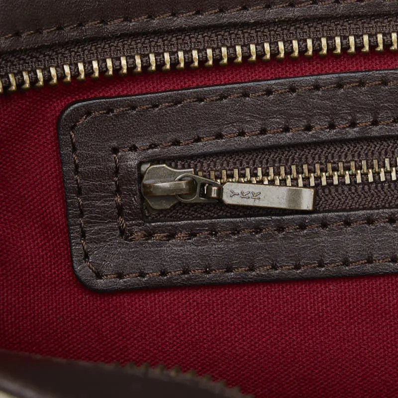 Burberry Nova Check Wool Leather Tote Bag