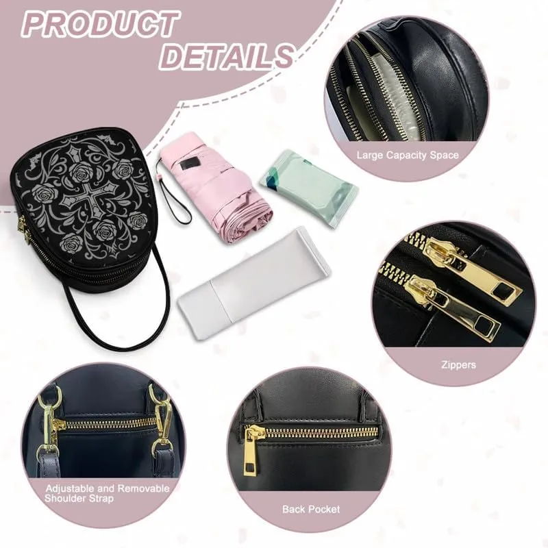 Cell Phone Purse Crossbody Bag for Women, Small Travel Purses Vegan PU Leather Top Handle Shoulder Handbag