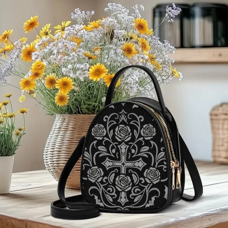 Cell Phone Purse Crossbody Bag for Women, Small Travel Purses Vegan PU Leather Top Handle Shoulder Handbag