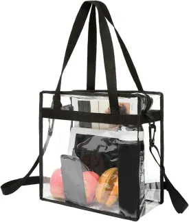 Clear Tote Bag Stadium Events 2025 PVC Transparent Tote Bag Shoulder Crossbody Jelly Bag Travel Gym Swimming