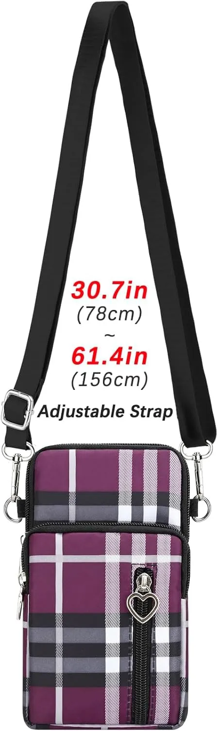 DOB SECHS Small Crossbody Wallet Phone Bag Shoulder Strap Wallet Pouch for Women Mini Crossbody Cell Phone Purse