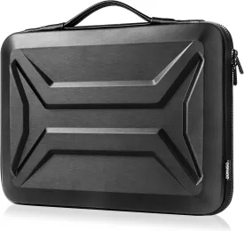 DOMISO 15.6 Inch Shockproof Waterproof Laptop Sleeve with Handle Lightweight Hardshell Protective Tablet Case for 15.6" Laptops/Apple/Lenovo IdeaPad/Acer Aspire E15 / HP ENVY 15 / Dell, Black