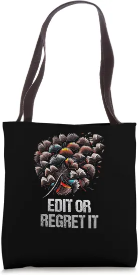 Edit Or Regret It Funny Writer Humor Writing Author Tote Bag