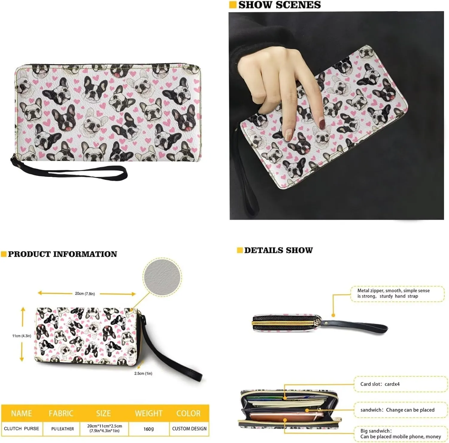 Fashion Purse and Wallet Set for Women Travel Outdoor Shopping Work