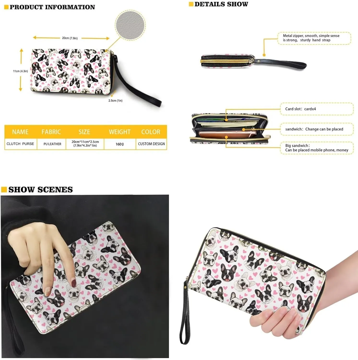 Fashion Purse and Wallet Set for Women Travel Outdoor Shopping Work