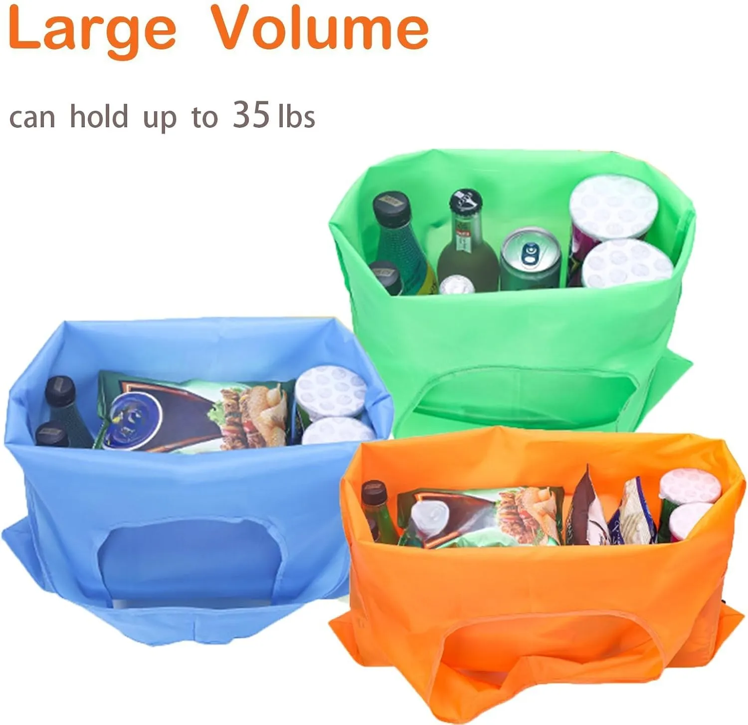 Foldable Shopping Bag, Waterproof Reusable Grocery Bag Holder,Tote Bags Nylon Bags