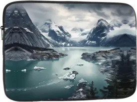 Glacier Fjord, Alaska Prints Shockproof Portable Laptop Sleeve Bag 13 inch - Lightweight Laptop Case for Men and Women Business Travel, Office Daily Use