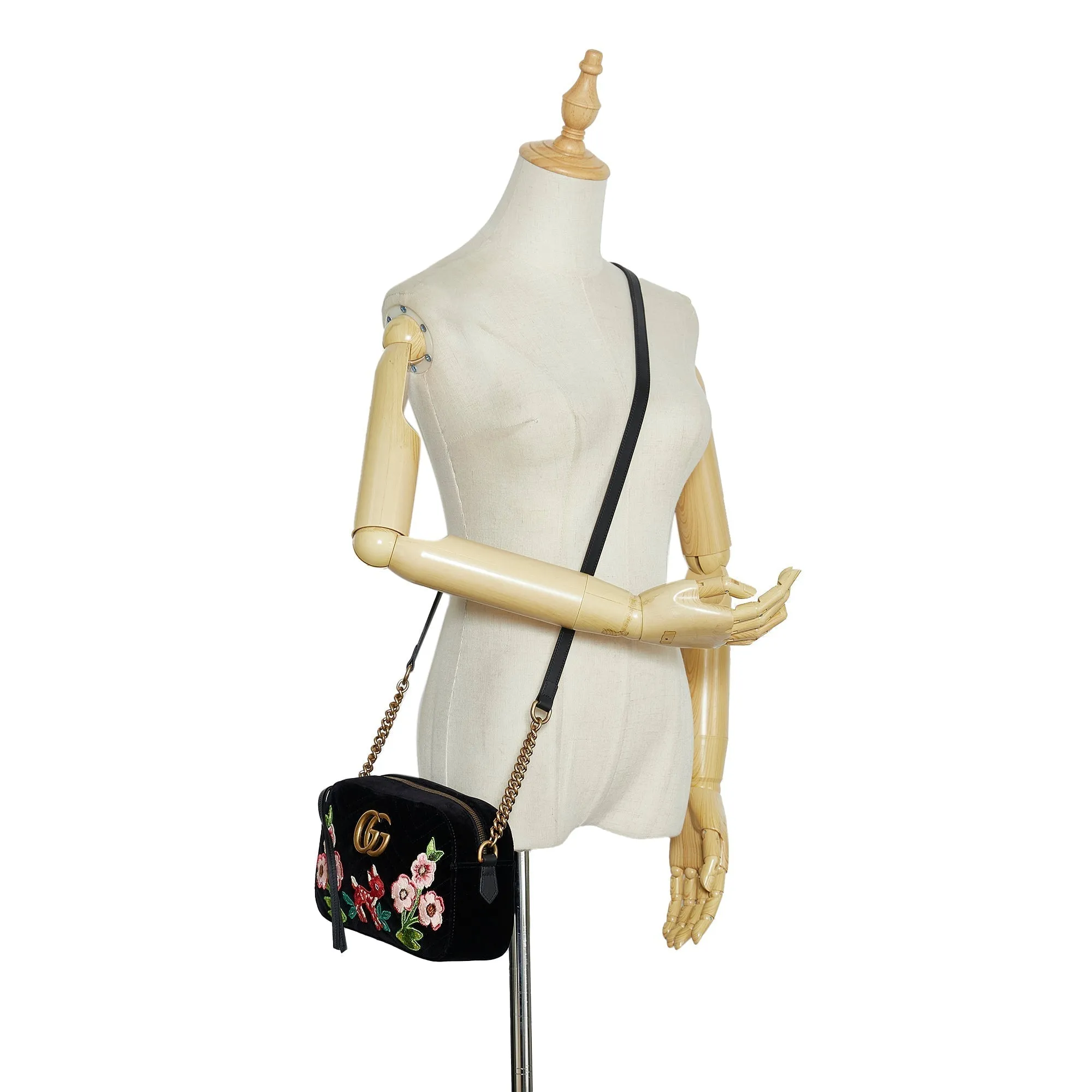 GUCCI GG Marmont Velvet Crossbody Crossbody Bag