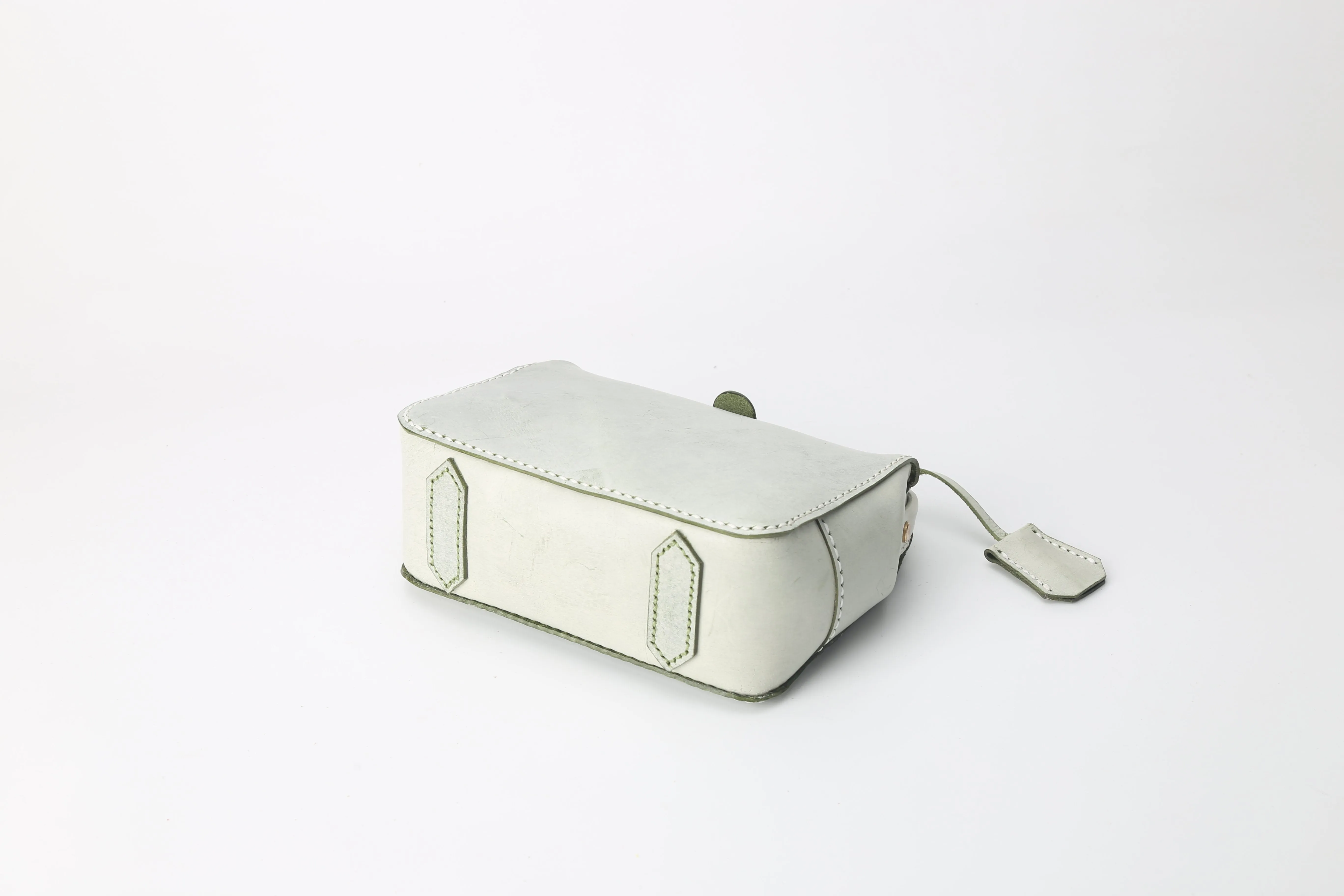 Handmade Womens Green Leather Doctor Handbag Purse Small Side Bag Doctor Purse for Women