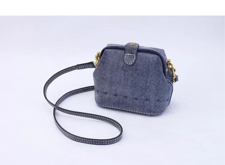 Handmade Womens Rose Red Leather Small doctor Purse shoulder doctor bags for women