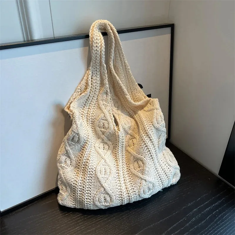 Knitted Shoulder Vintage Handbag Crochet Bag