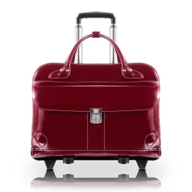 LAKEWOOD | 15” Leather Detachable-Wheeled Laptop Case