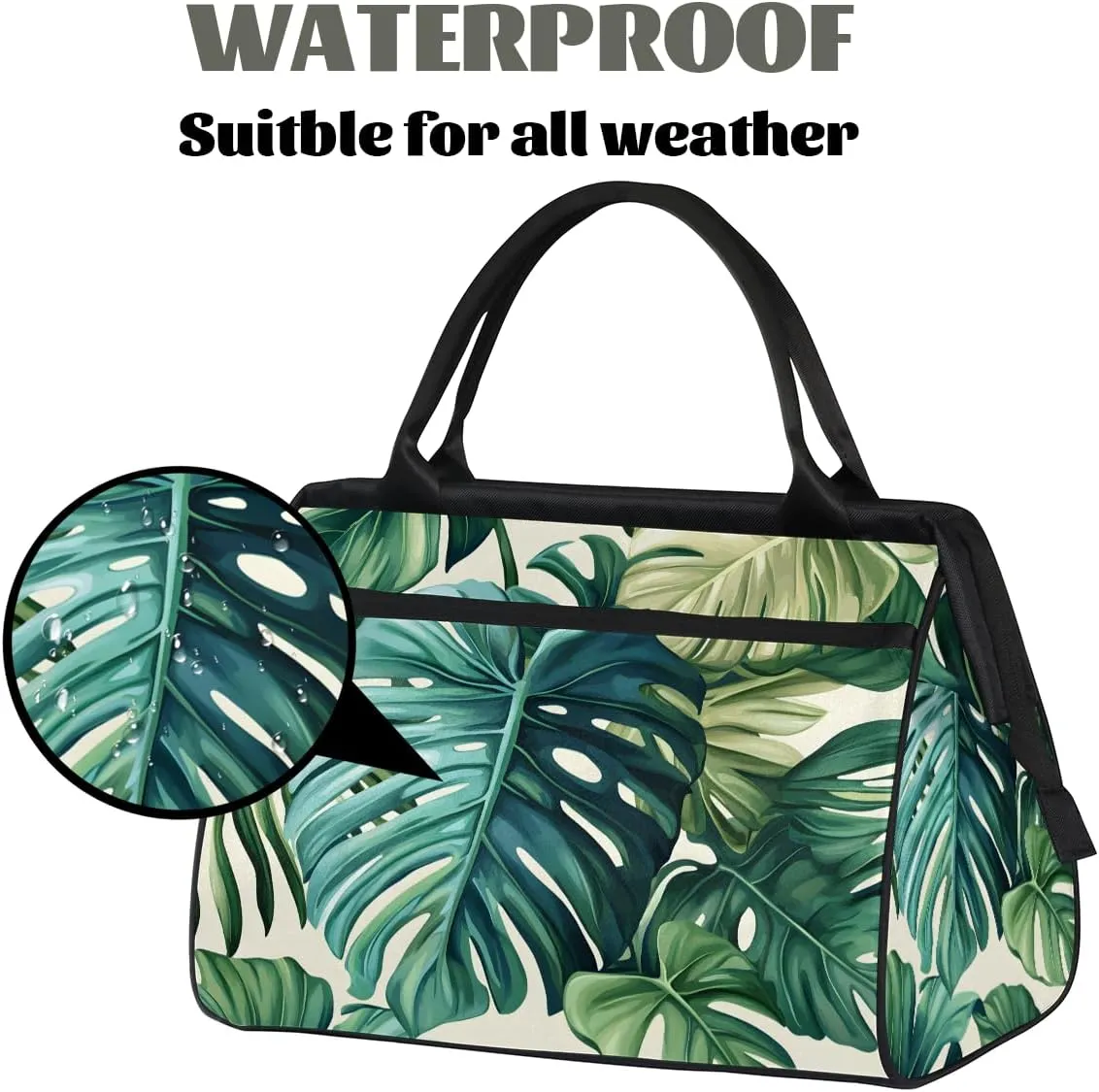 Large Tote Bag for Women with Zipper, Work Gym Tote Nurse Dance Yoga Bag for Sport, Travel
