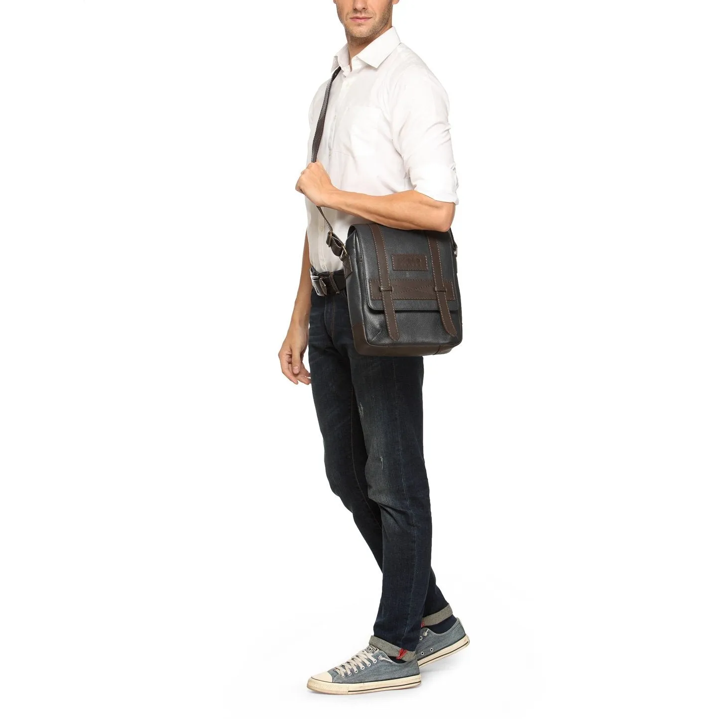 Leather Messenger Bag - PR1121