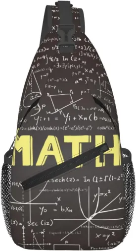 Math Equations Geometry Axis Art Men'S Chest Bag Sling Backpack Crossbody Shoulder Bag Travel Hiking Daypack