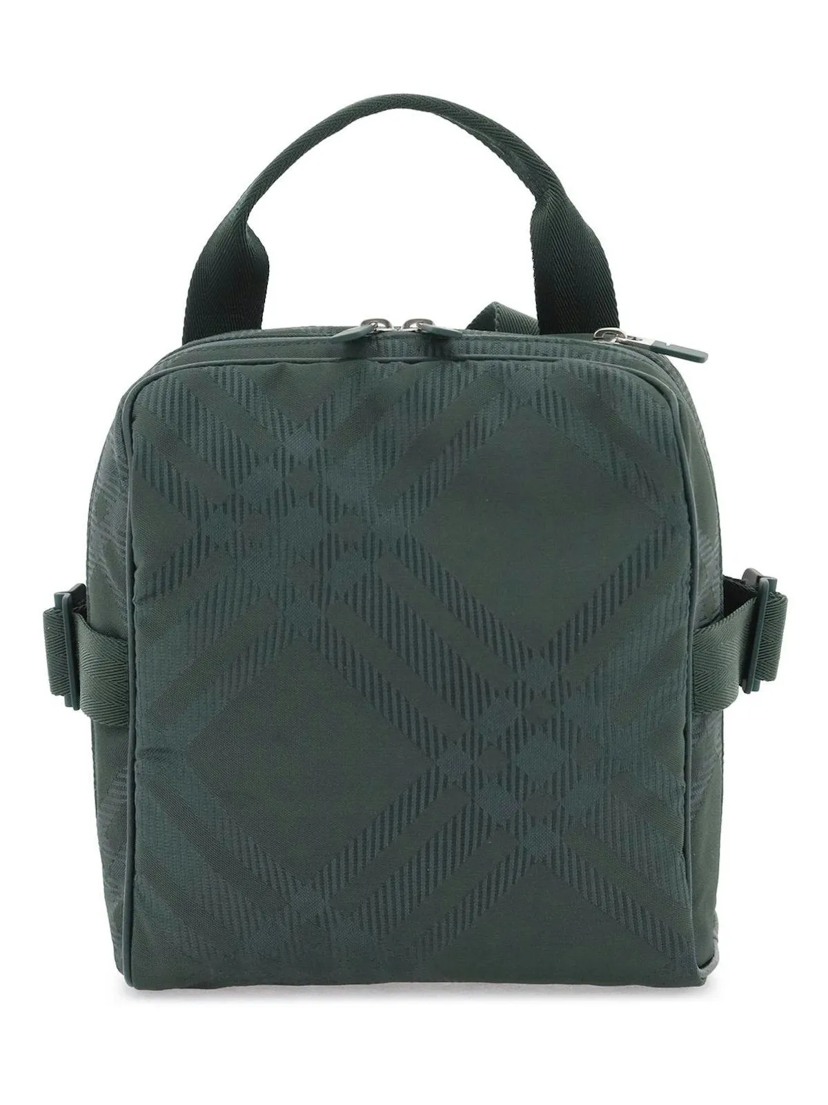 Men's Check Jacquard Crossbody Bag in Green | 8083436