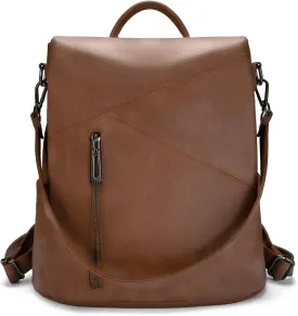 molshine Anti Theft Backpack,Fashion Casual Travel PU Leather Daypack Bag Shoulder Rucksack Handbags for Women HB041