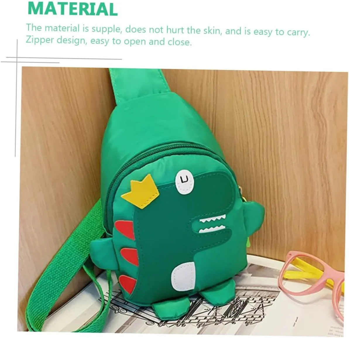 Nylon Dinosaur Chest Bag for Boys and Girls Boys and Girls Fanny Pack Storage Stylish Crossbody Bag for Children