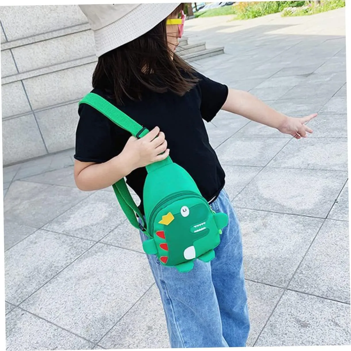 Nylon Dinosaur Chest Bag for Boys and Girls Boys and Girls Fanny Pack Storage Stylish Crossbody Bag for Children
