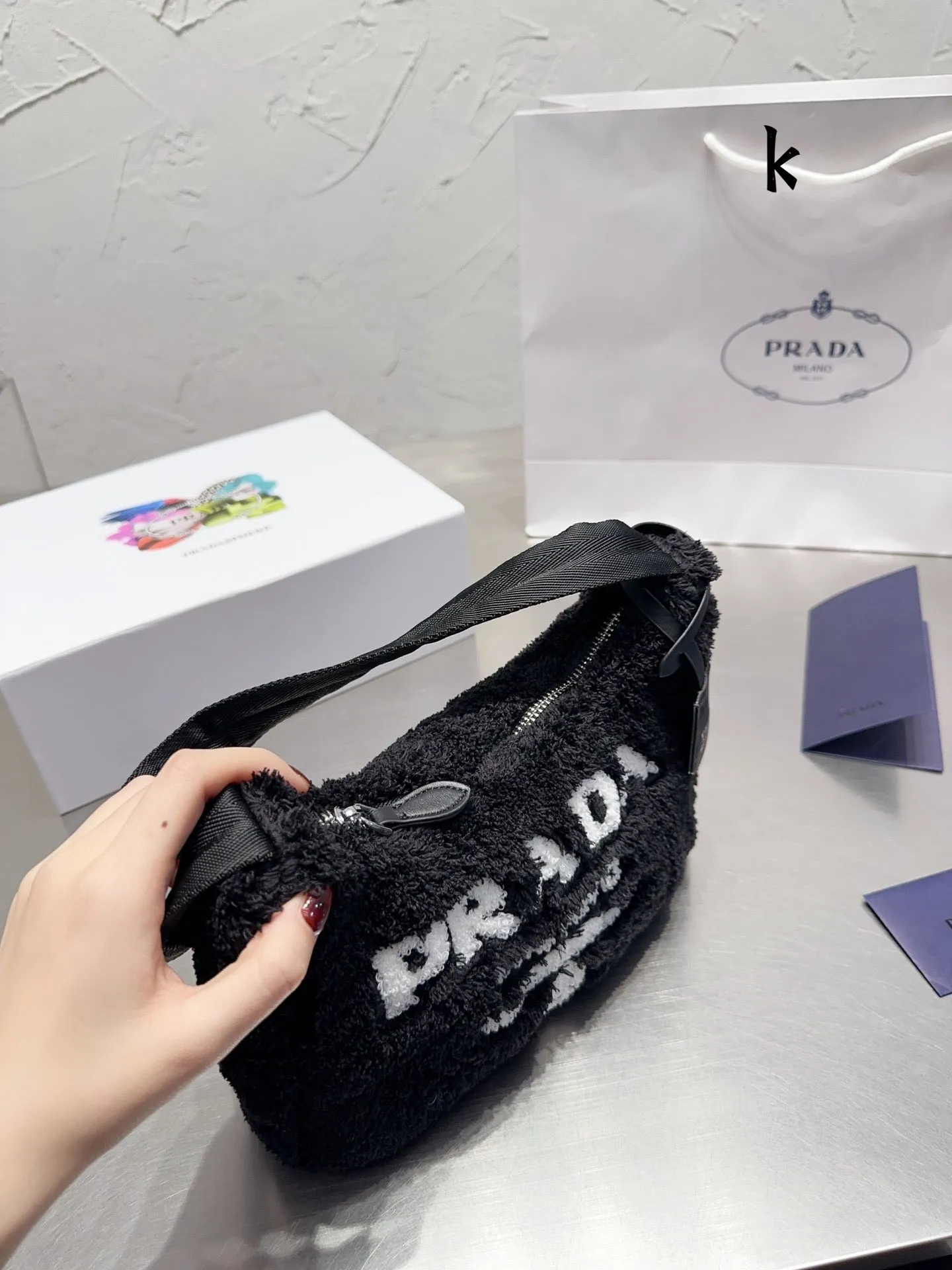 PD180 Shearling mini-bag / 9x7.1x2.4inch