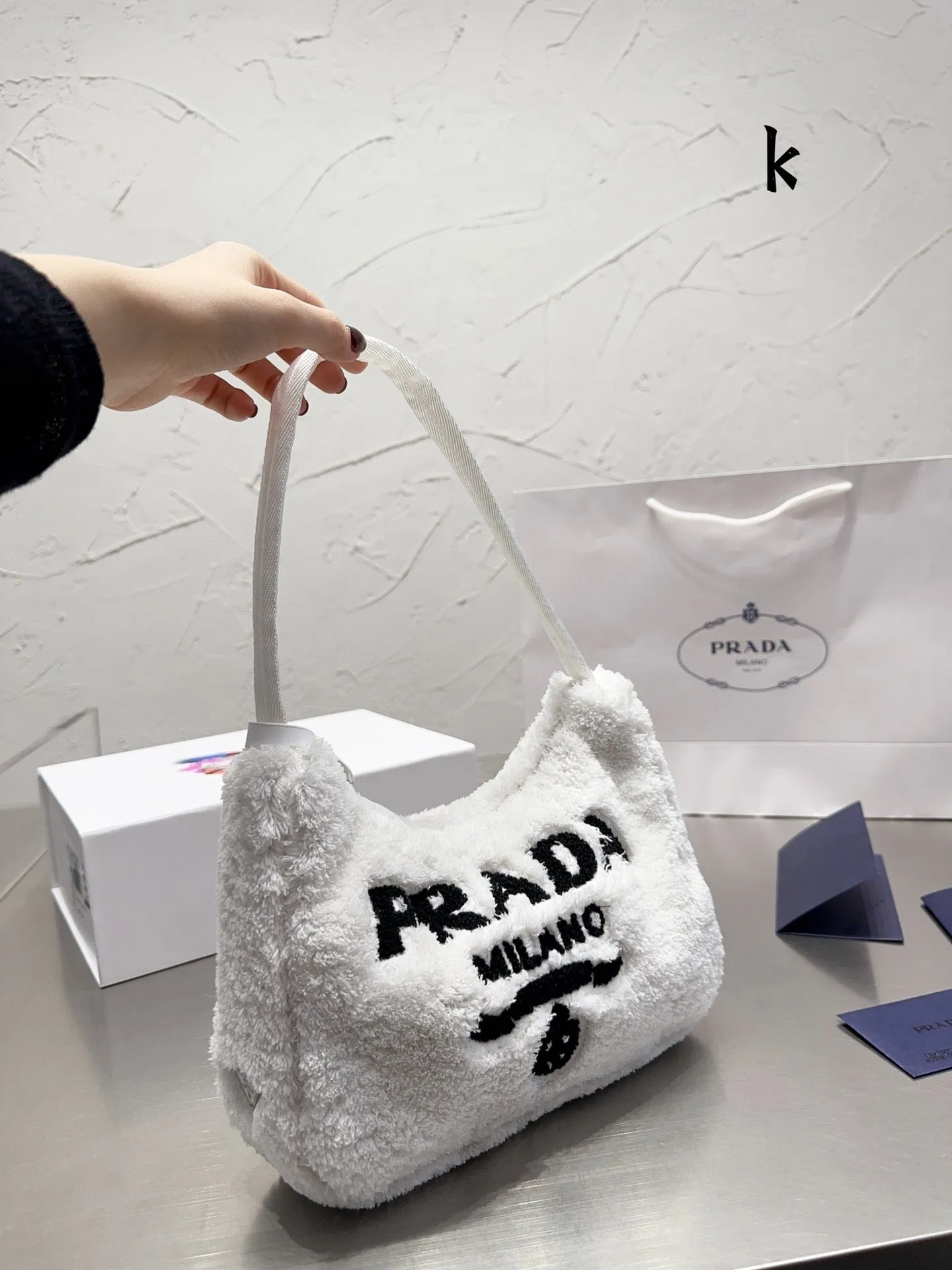 PD180 Shearling mini-bag / 9x7.1x2.4inch