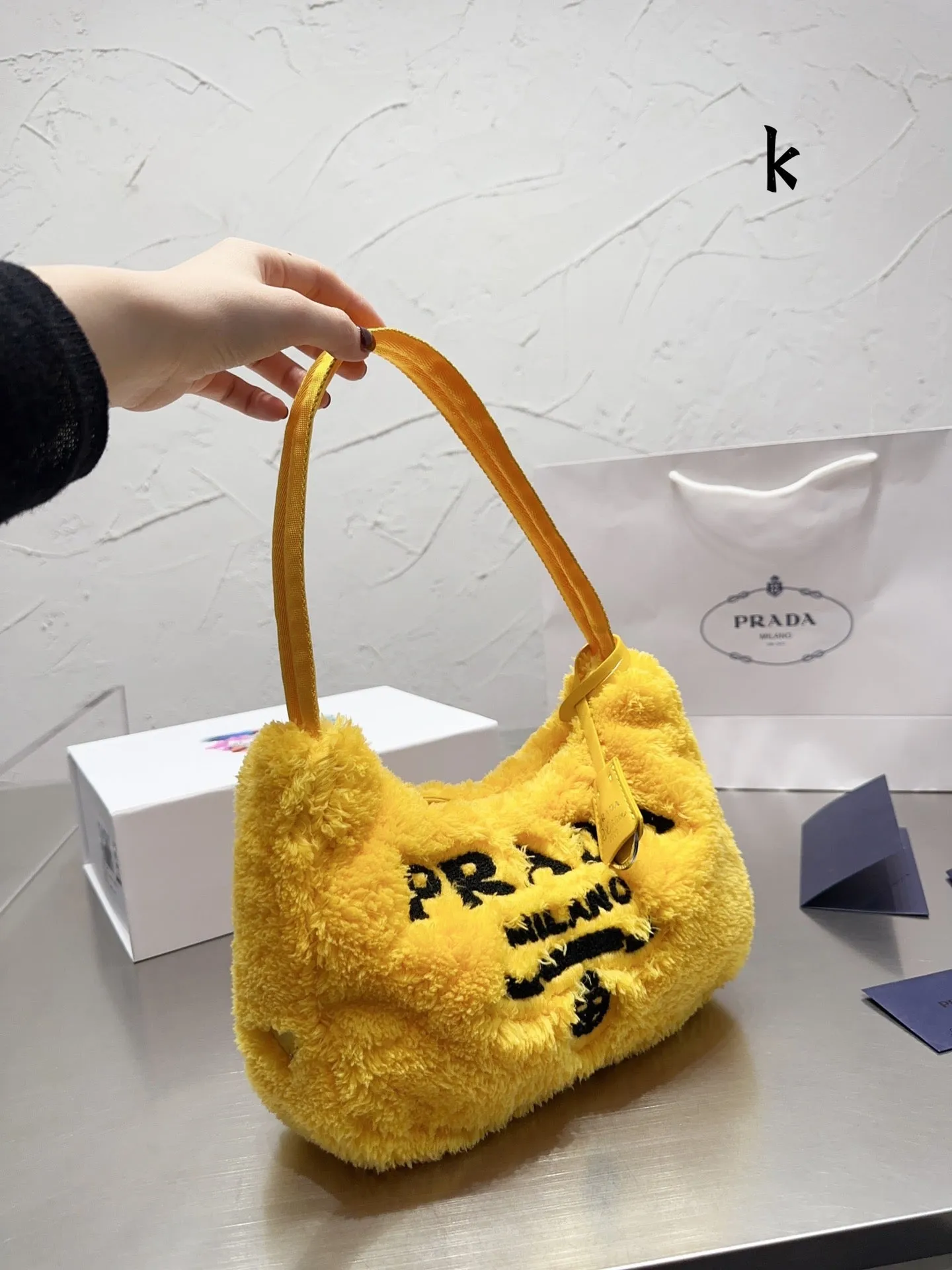 PD180 Shearling mini-bag / 9x7.1x2.4inch
