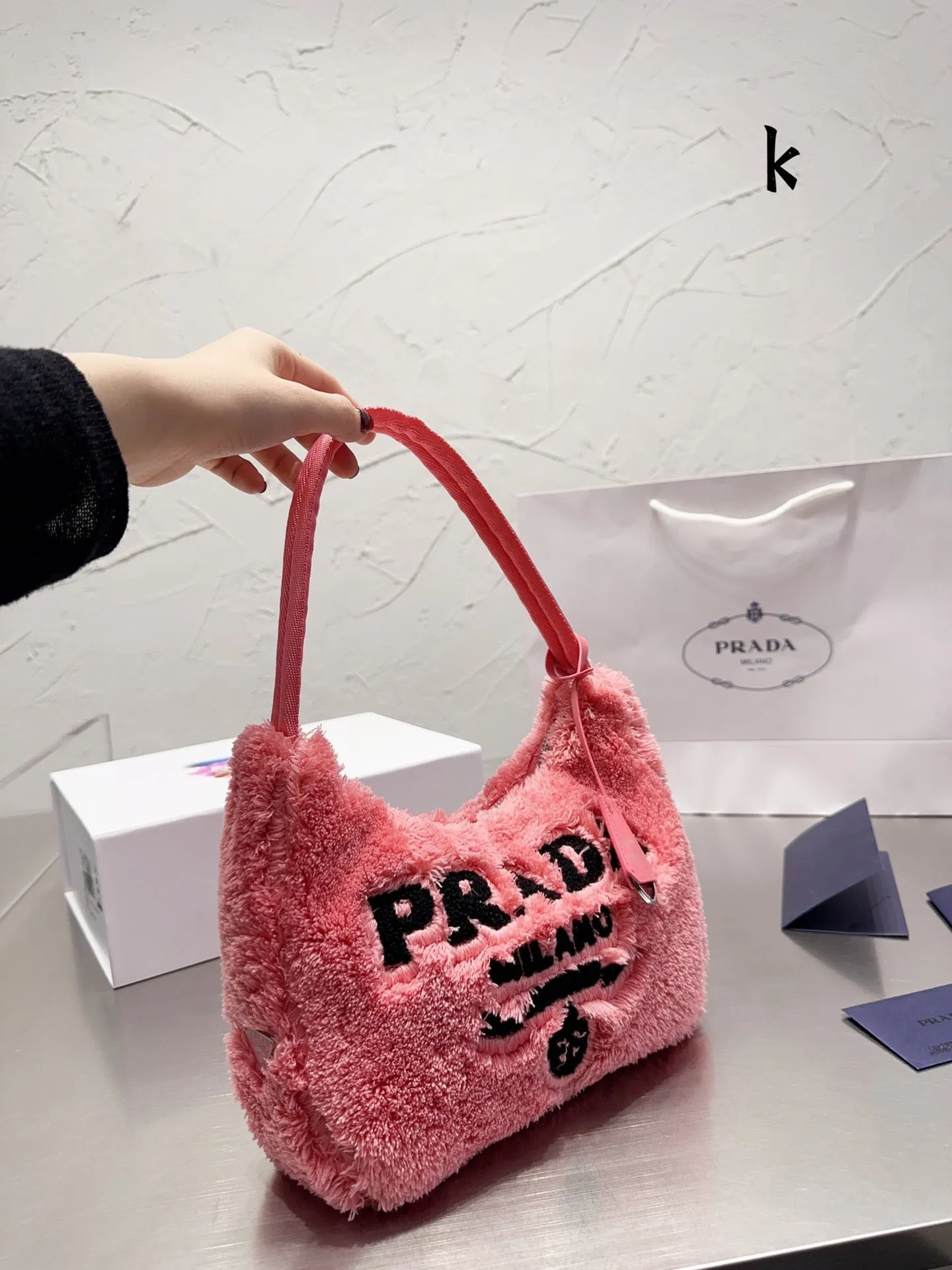 PD180 Shearling mini-bag / 9x7.1x2.4inch