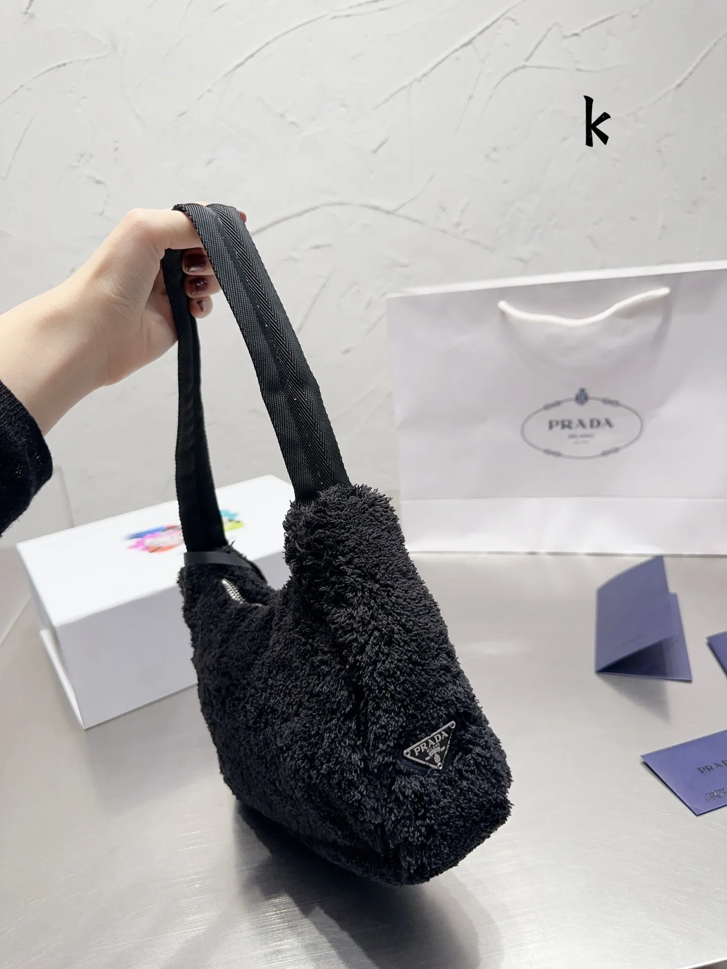 PD180 Shearling mini-bag / 9x7.1x2.4inch