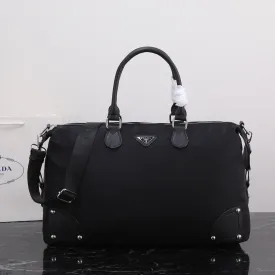 PD261 Re-Nylon and Saffiano Leather Travel Bag / 18.9x7x11inch