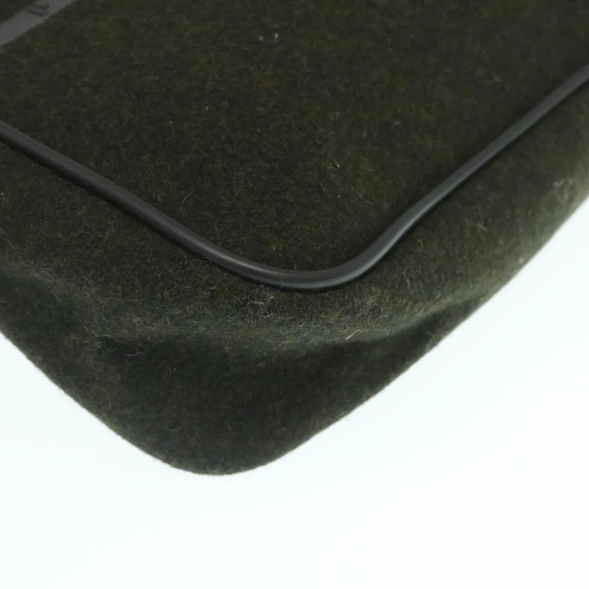 PRADA Hand Bag Wool Green  ar6668
