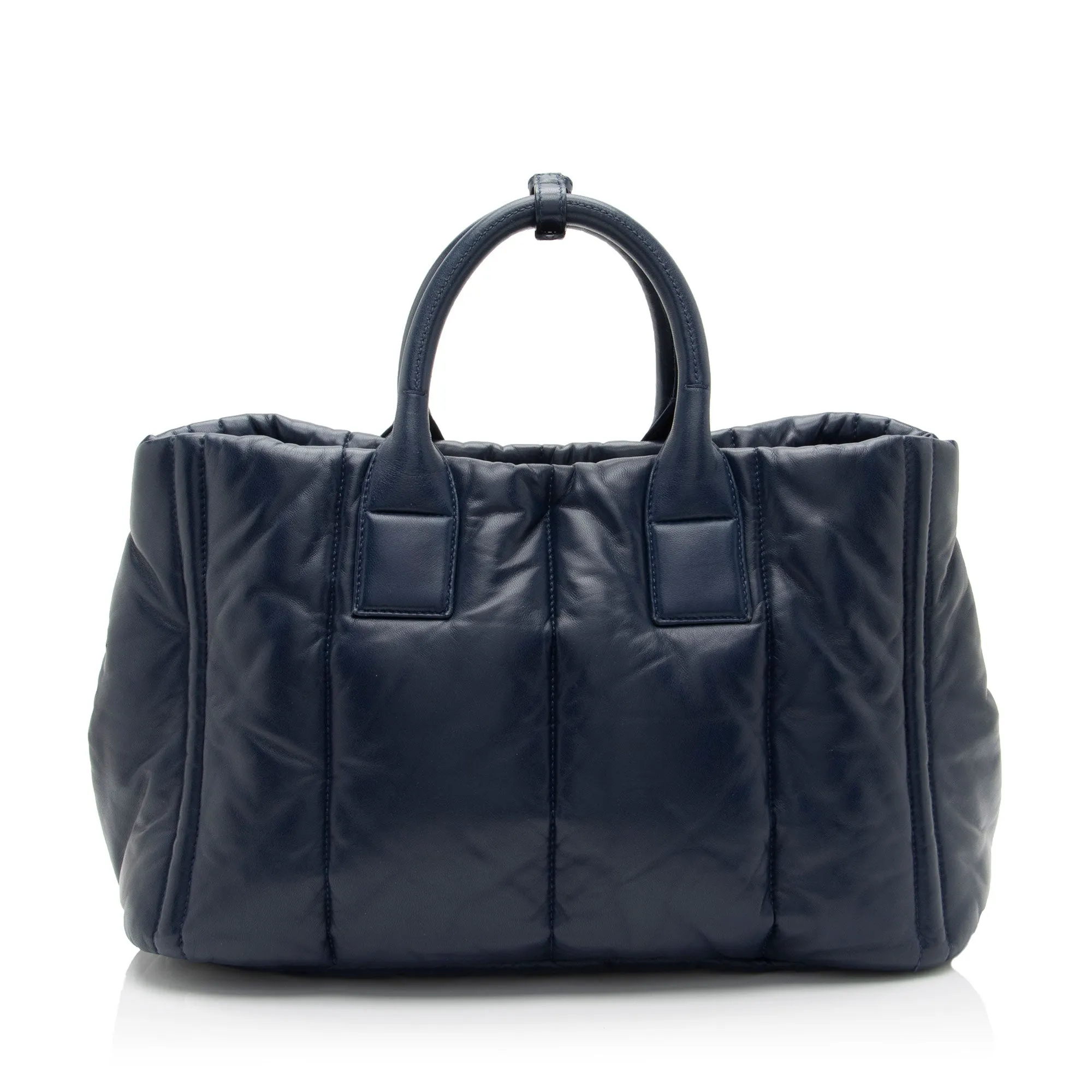 Prada Nappa Leather Quilted Bomber Tote