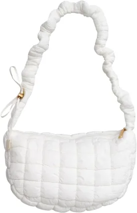 Puffer Tote Bag Shoulder Bag for Women Crossbody Nylon Quilted Puff Tote Bag Hobo Handbag Lightweight
