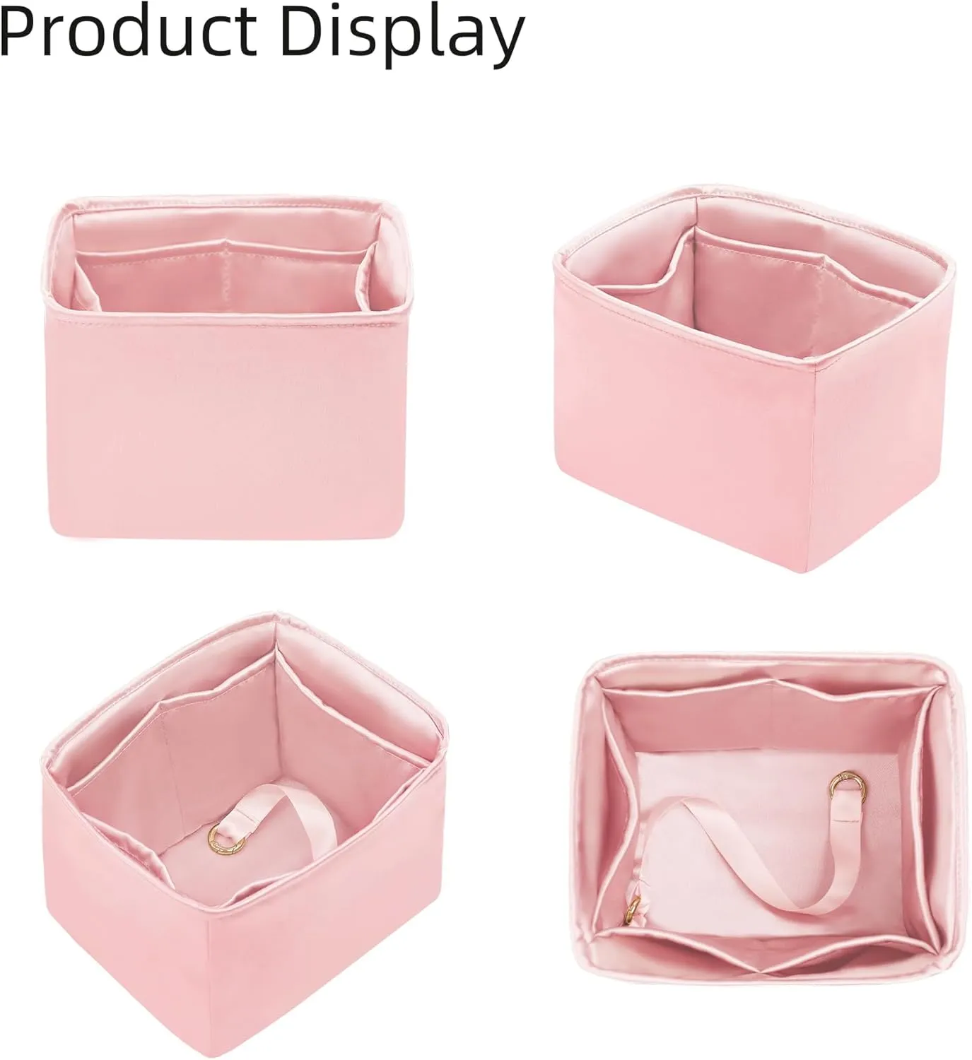 Purse Organizer for Picotin 18/22,Silky Smooth Insert,Lightweight Inside Bag,Luxury Handbag Storage(Picotin 18,Bubblegum)