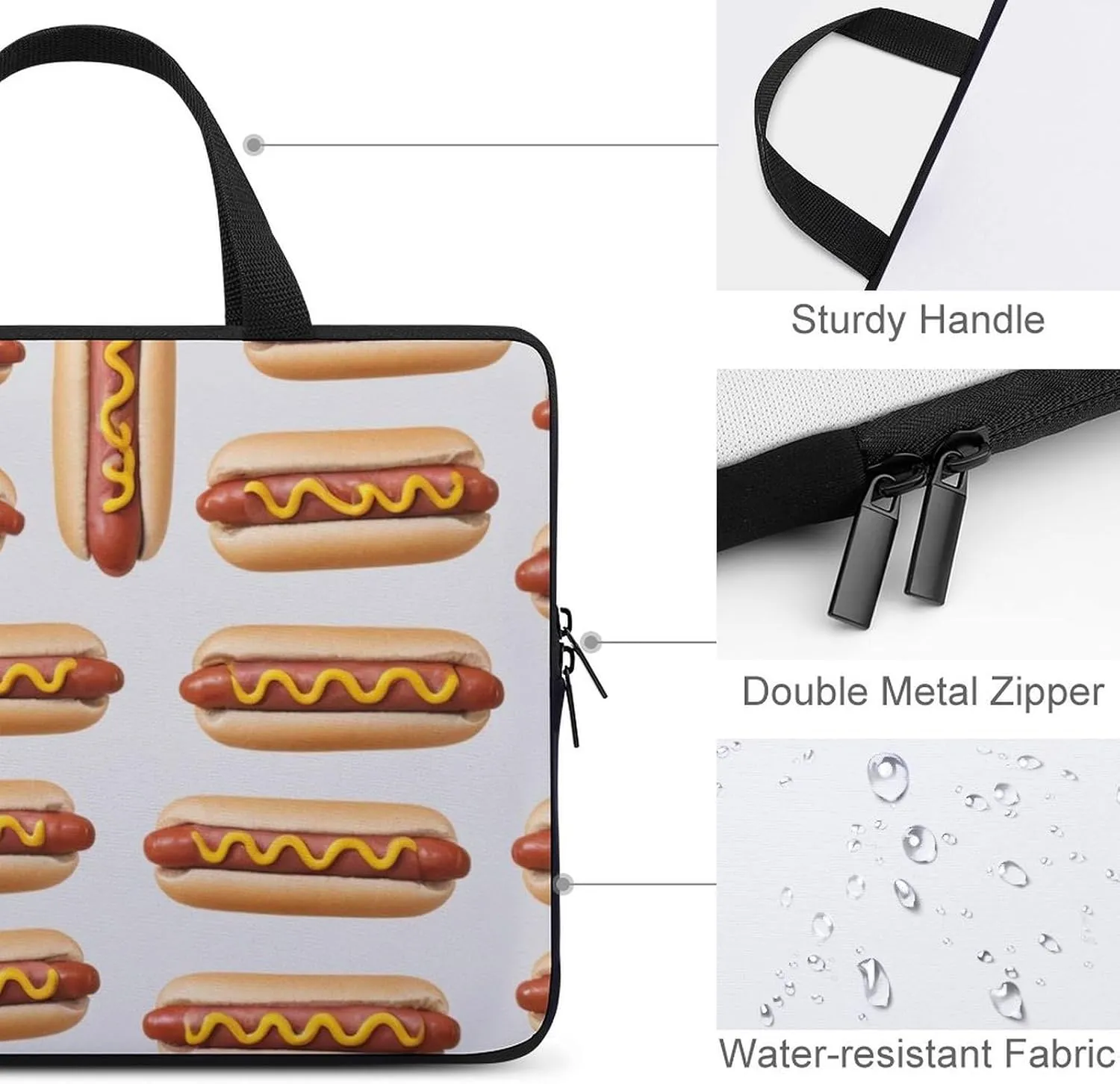 Santa Claus Pattern Messenger Bag Case Sleeve for Laptop Briefcase