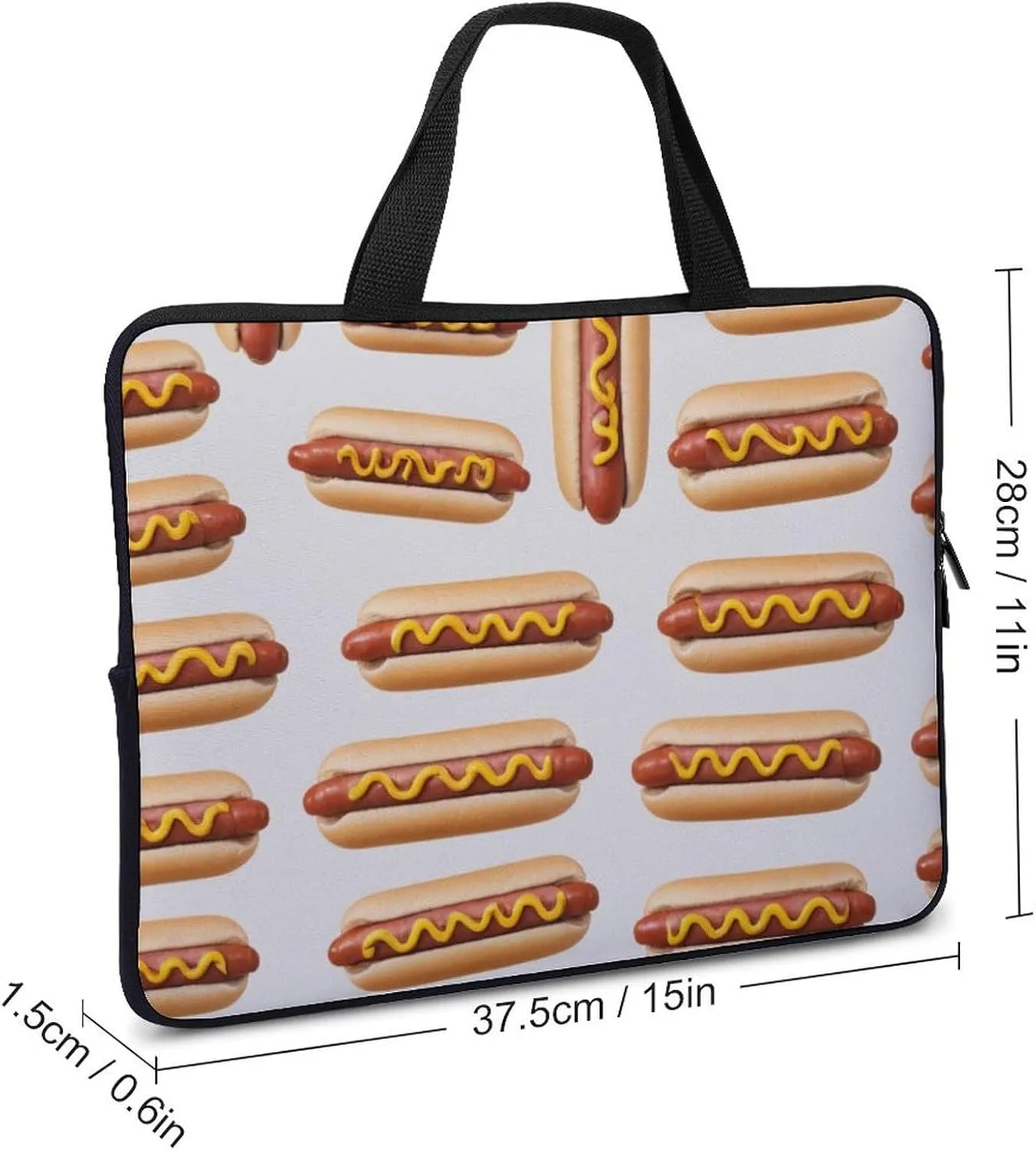 Santa Claus Pattern Messenger Bag Case Sleeve for Laptop Briefcase