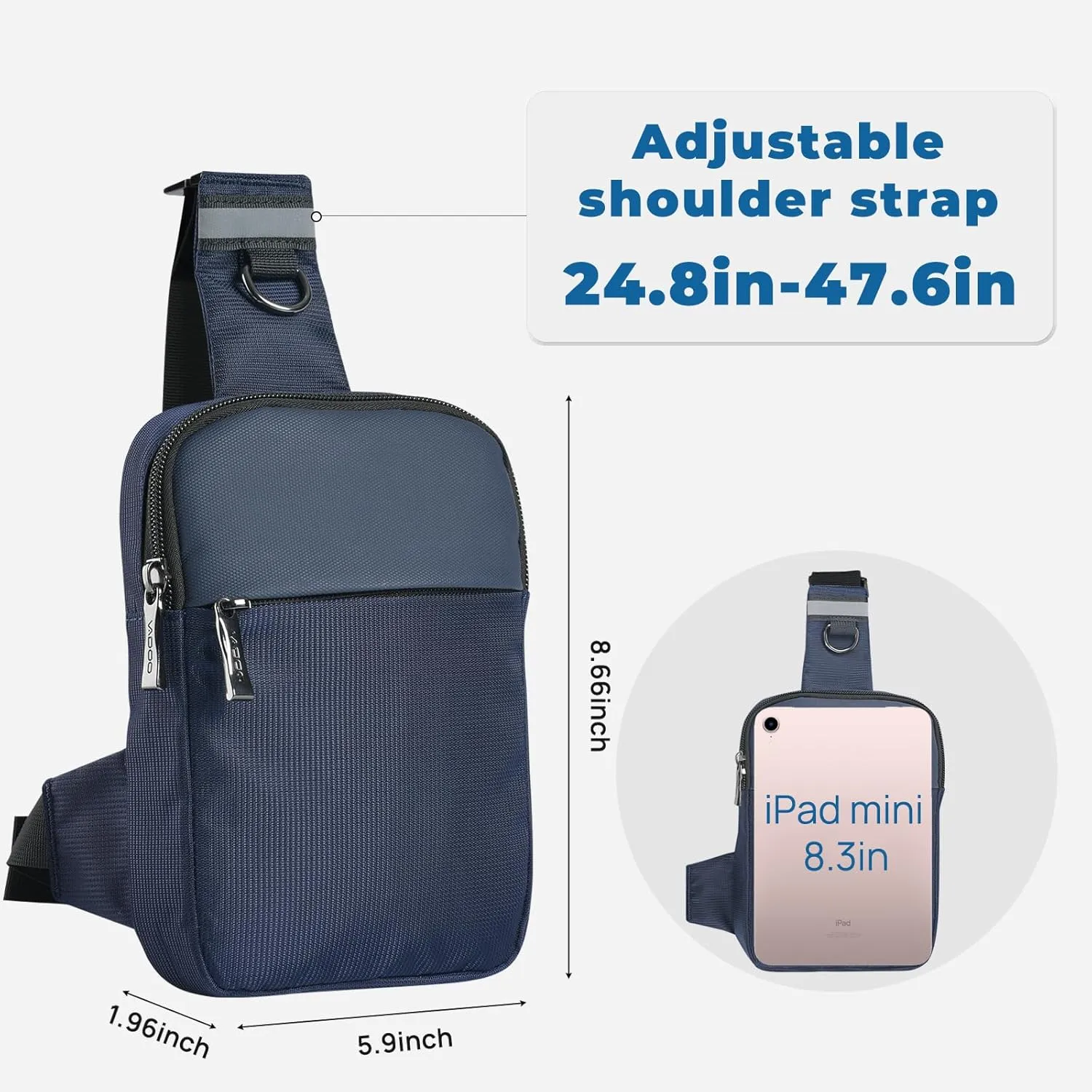 Small Sling Bag Mini Crossbody Bag with RFID Blocking Fashionable Fanny Pack for Women and Men Chest Bag for Travel