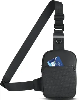Small Sling Bag Mini Crossbody Bag with RFID Blocking Fashionable Fanny Pack for Women and Men Chest Bag for Travel