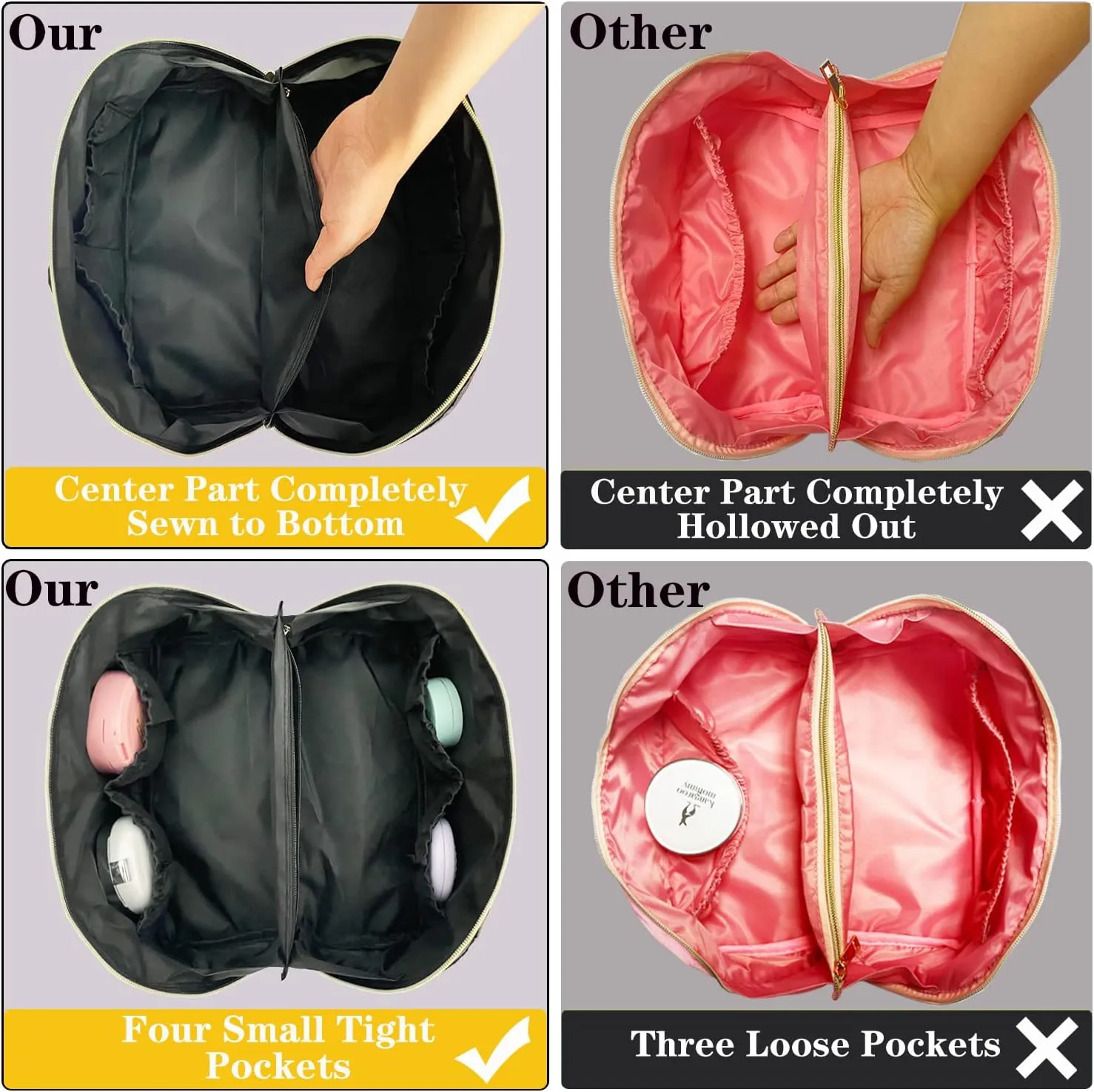 Stoney Clover Dupes Preppy Makeup Bag Black Stoney Clover Stuff Bag for Travel Chenille Letter Bag Large Capacity Travel Cosmetic Bag Nylon Pouch
