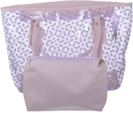 TENDYCOCO Jelly Beach Bag Tote for Women with Zipper Summer Beach Bags Clear Tote