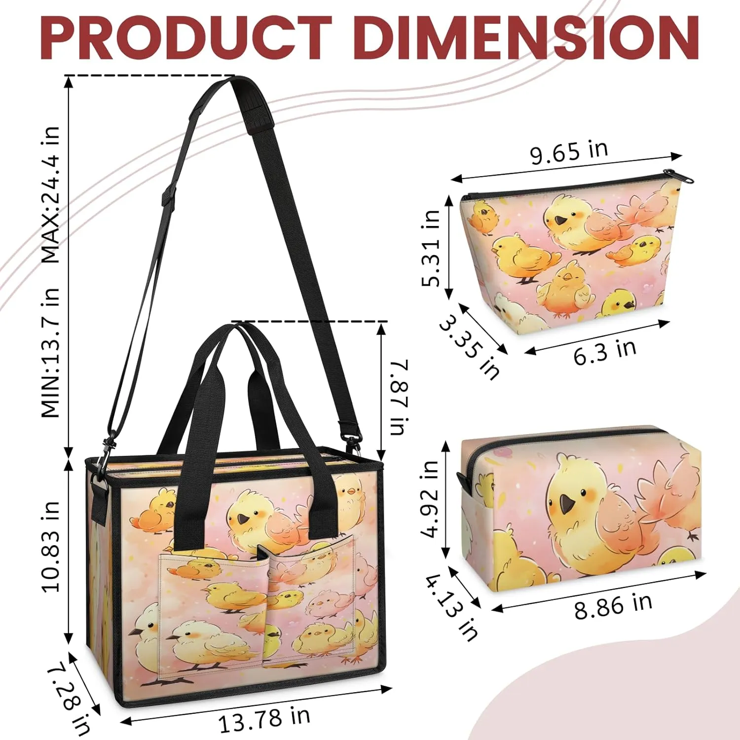 Tote Satchel Bag Set 3PCS for Women, Tote Briefcase Shoulder Handbag Purse Satchels